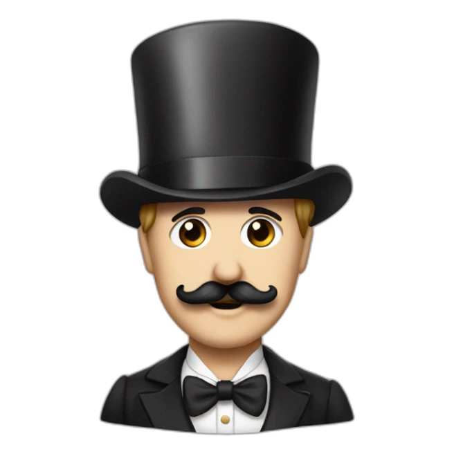 lbtq kaiser with mustaches like charlie chaplin sticker