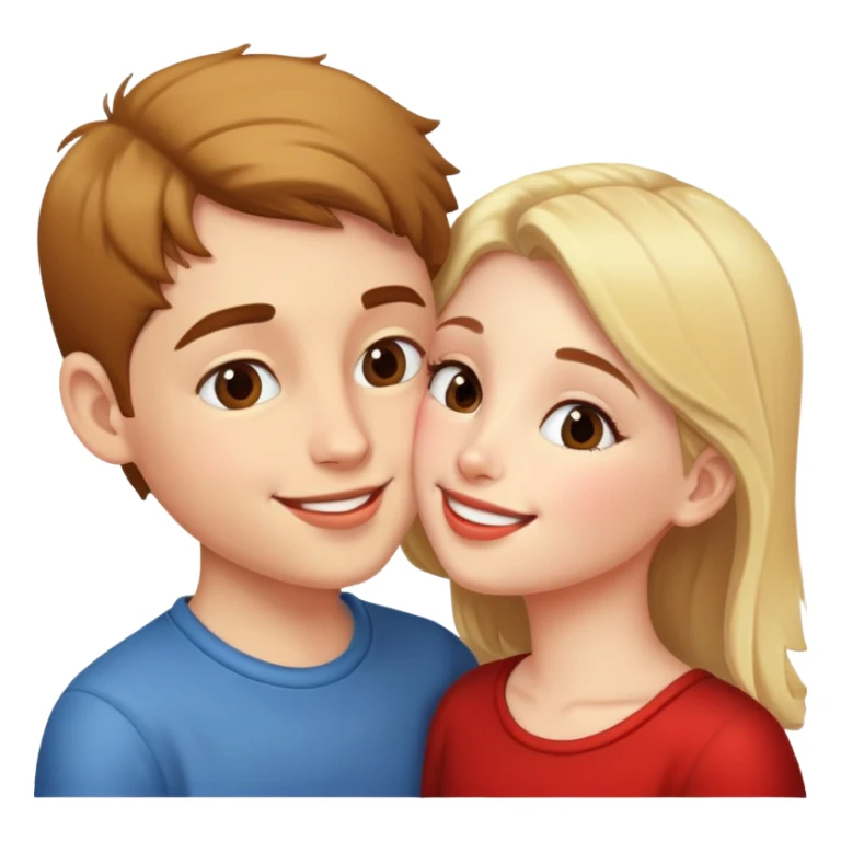 Girl and boy kissing  sticker