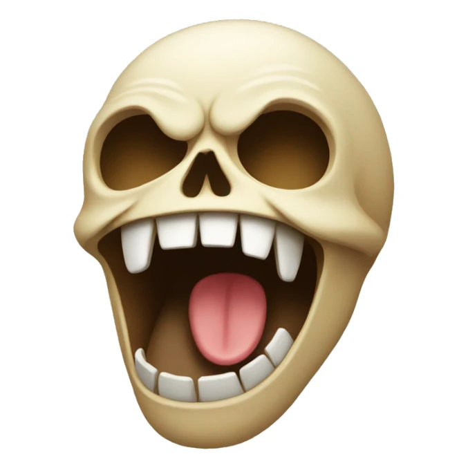 make a yawning skull with the z's sticker