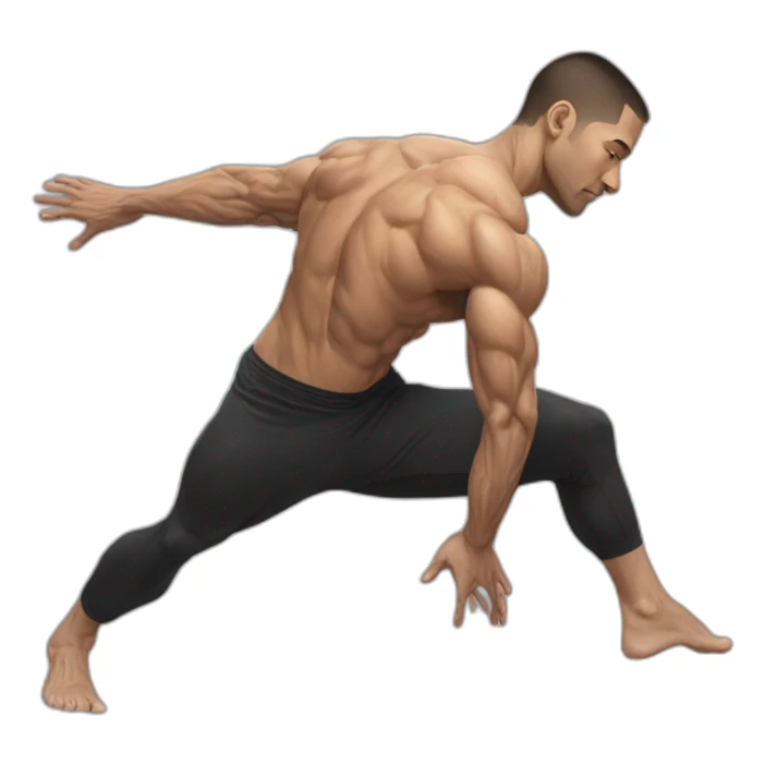 Full planche, planche, calisthenics, male, sideshot sticker