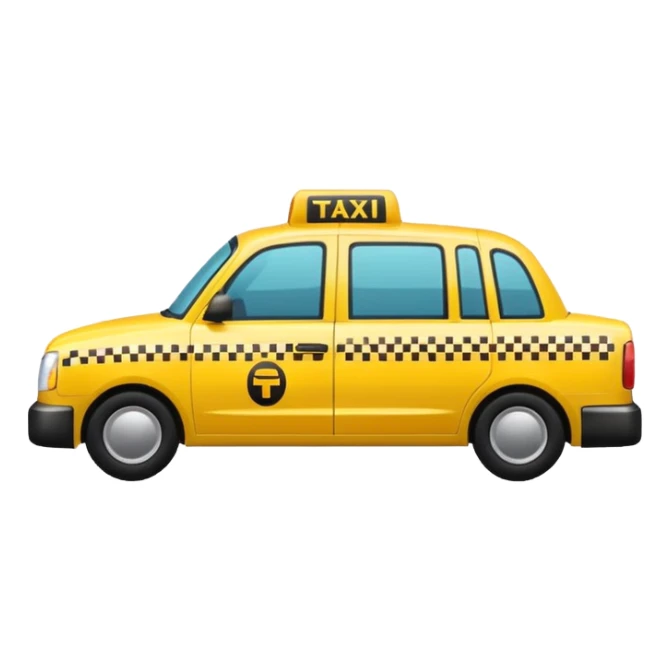 Paper sticker yellow taxi nyc sticker