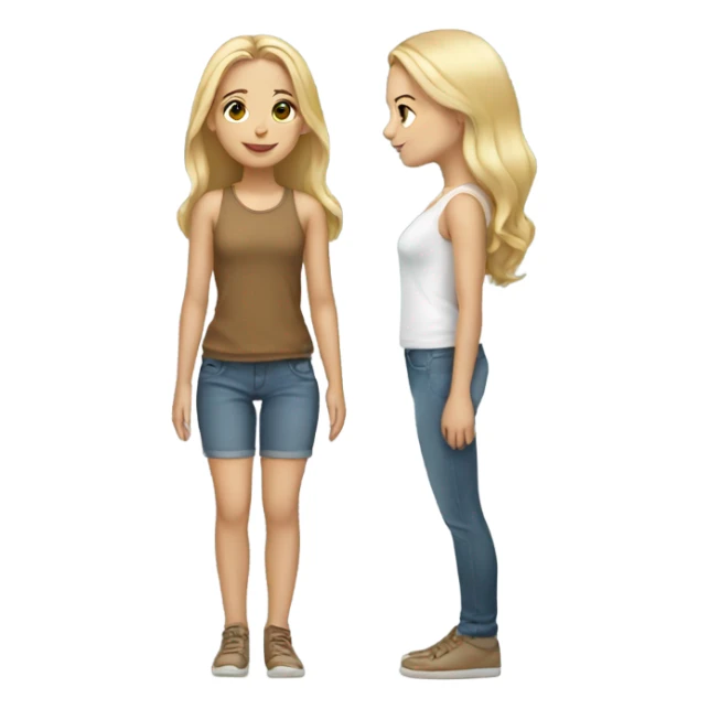 beautiful daughter, full body, white, blonde or light brown hair  sticker