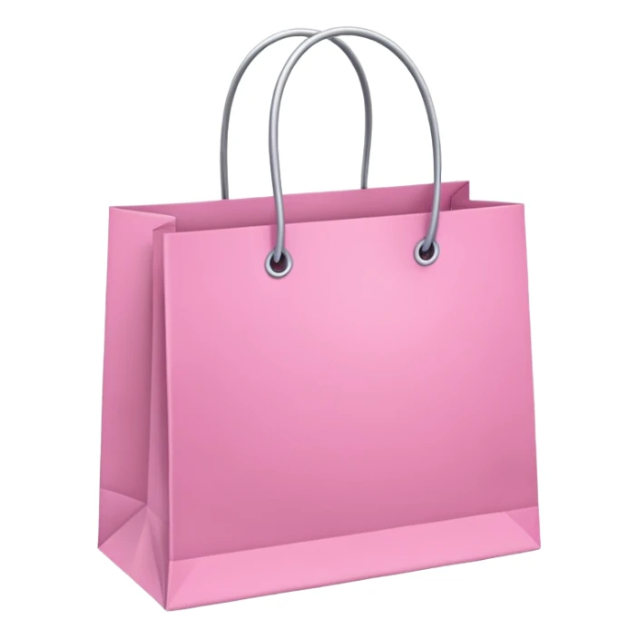 pink girly shopping bag sticker