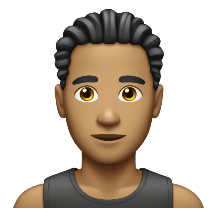 light skin man with short slick back dreads sticker