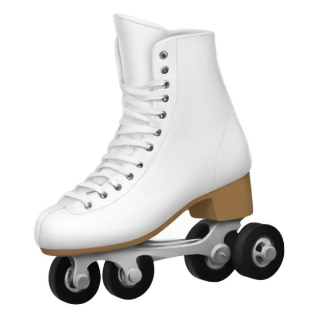 Patin de cuatro ruedas blanco sticker