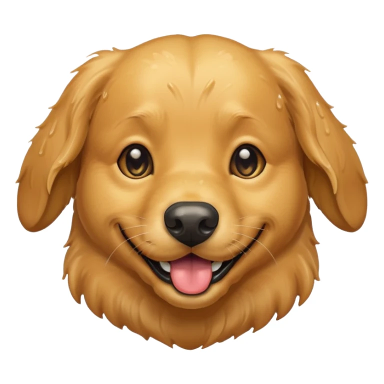 Golden retriever saying good morning  sticker