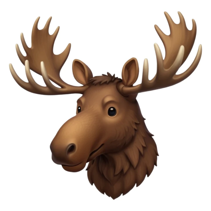 Moose head with no eyes and antlers  sticker