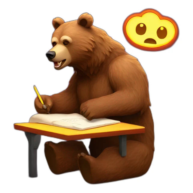 Grizzly writing neon sign sticker