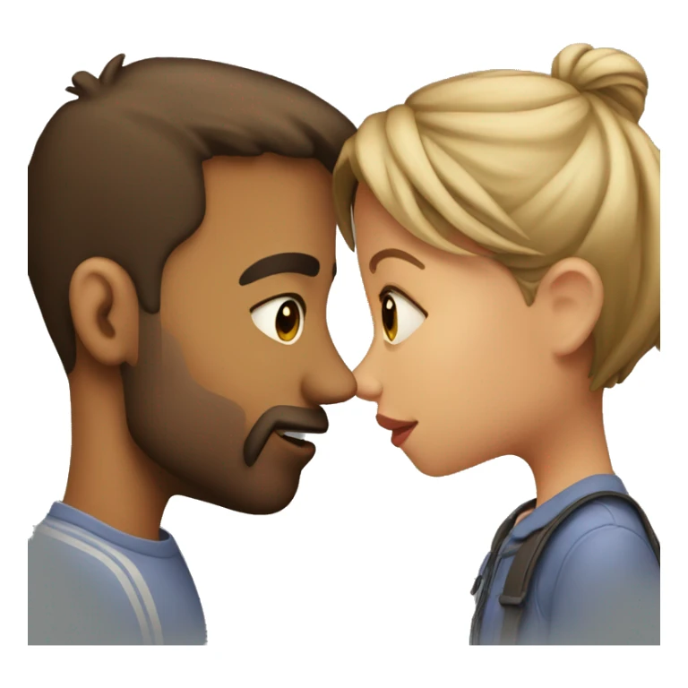 a guy and a girl kissing sticker