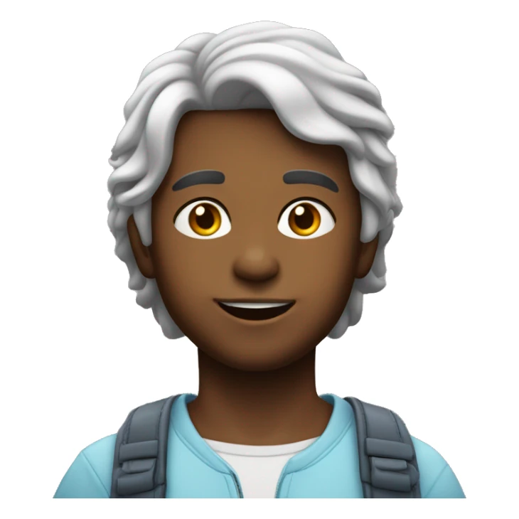 menino pequeno com brinco cabelo platinado sticker