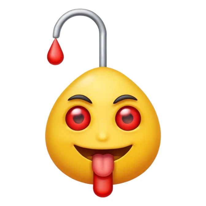 A stoned red eyed emoji with a joint hanging from his mouth sticker
