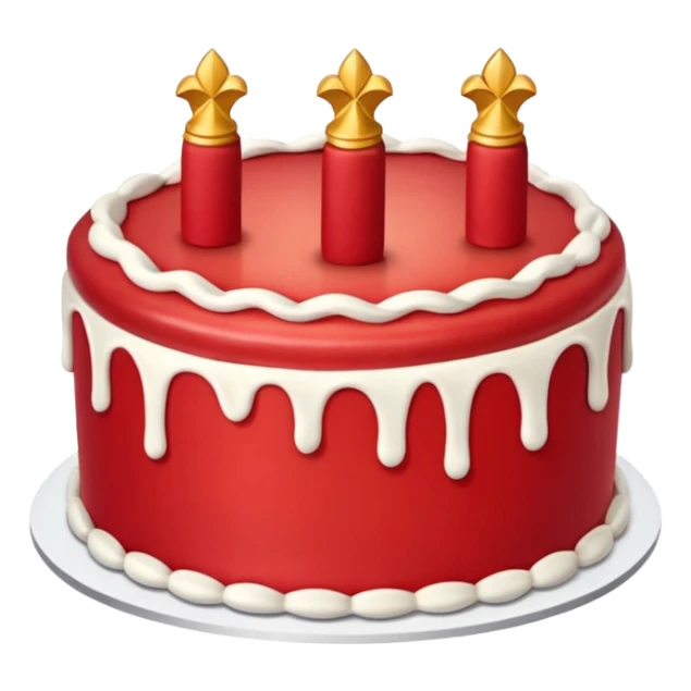 red cake with golden details sticker