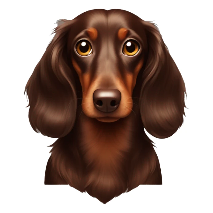 Birthday of the chocolate long-haired dachshund sticker