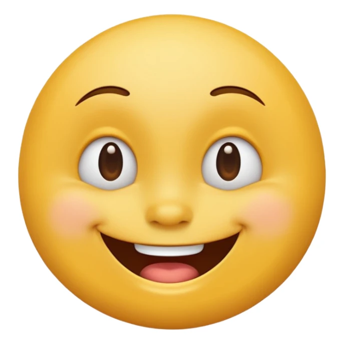 Emoji, yellow round smiling face, Narrow eyes curved downwards sticker