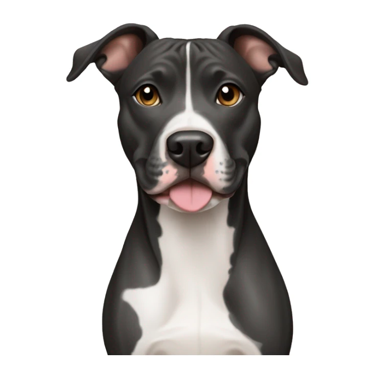 Black, white and brindle Pitbull mixed with greyhound sticker