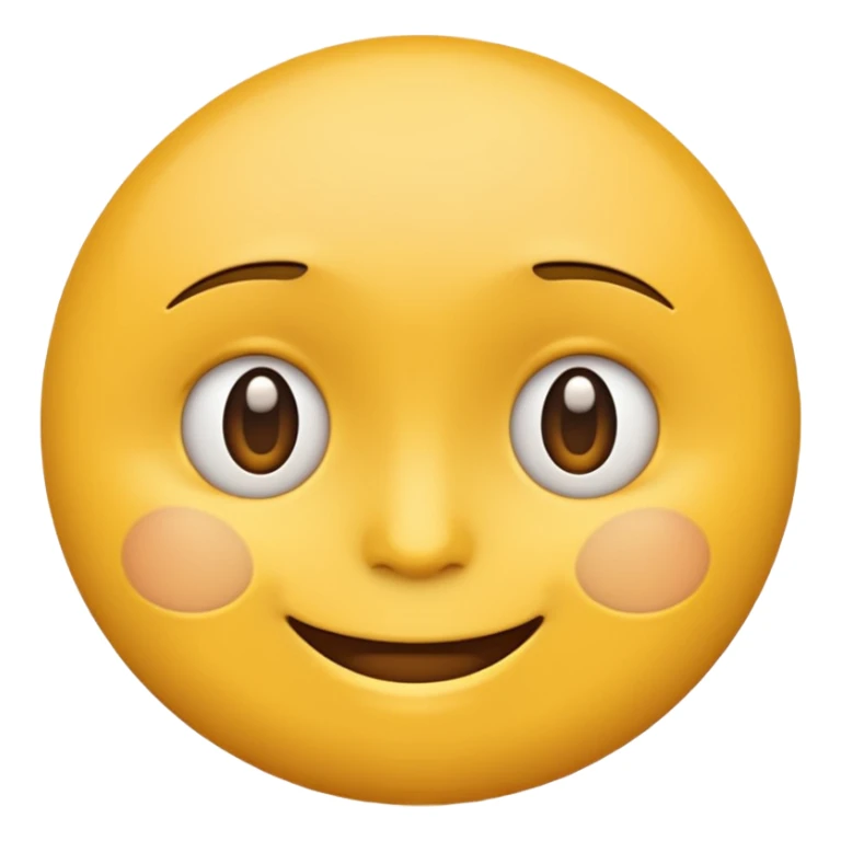 awkward forced Half smile smirk yellow circle face emoji sticker