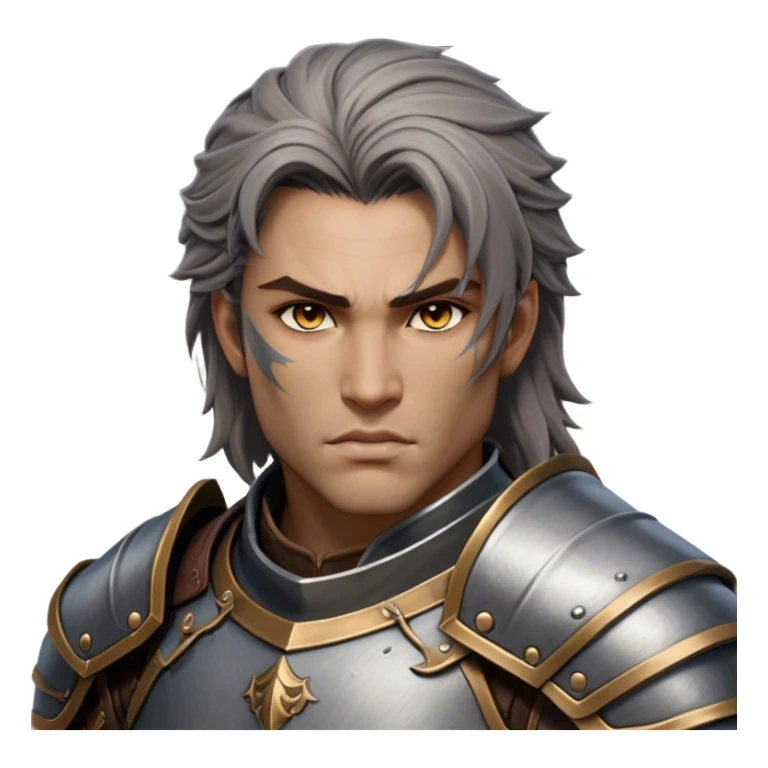 Cinematic Realistic WoW Human Warrior Portrait, depicted with chiseled, determined features and a battle-hardened visage. Clad in intricately detailed steel armor accented with rich leather in consistent hues of grey and bronze, his resolute eyes and natural hair exude unwavering courage. Rendered with lifelike texture and dramatic natural lighting, high shine, noble and valiant, capturing the essence of a legendary human champion of Azeroth. sticker