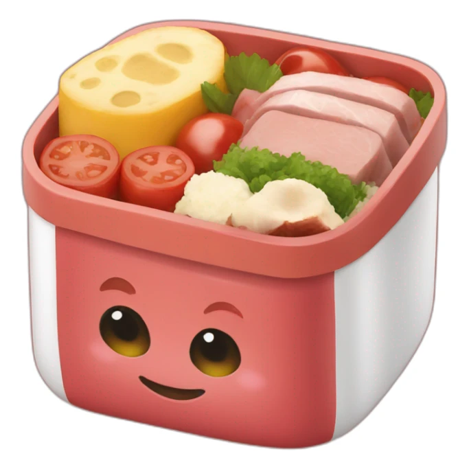 bento box on the theme of pork Rosso  sticker