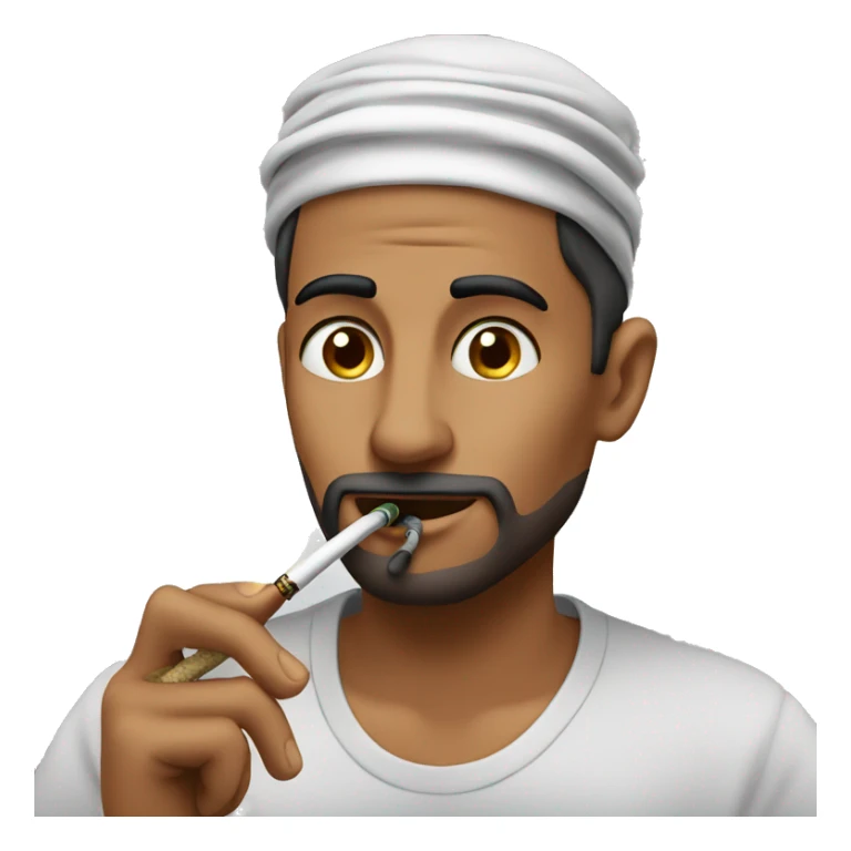 Guy who smokes a hookah lokking arabic sticker
