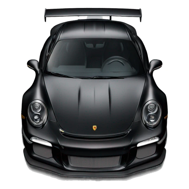 All black Porsche gt3 rs with wing  sticker