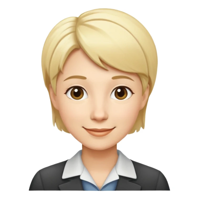 happy teacher with blond short hair sticker