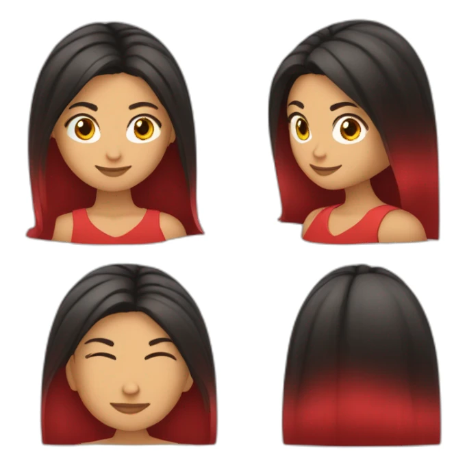 Mujer de cabello rojo corto hasta los hombros sticker