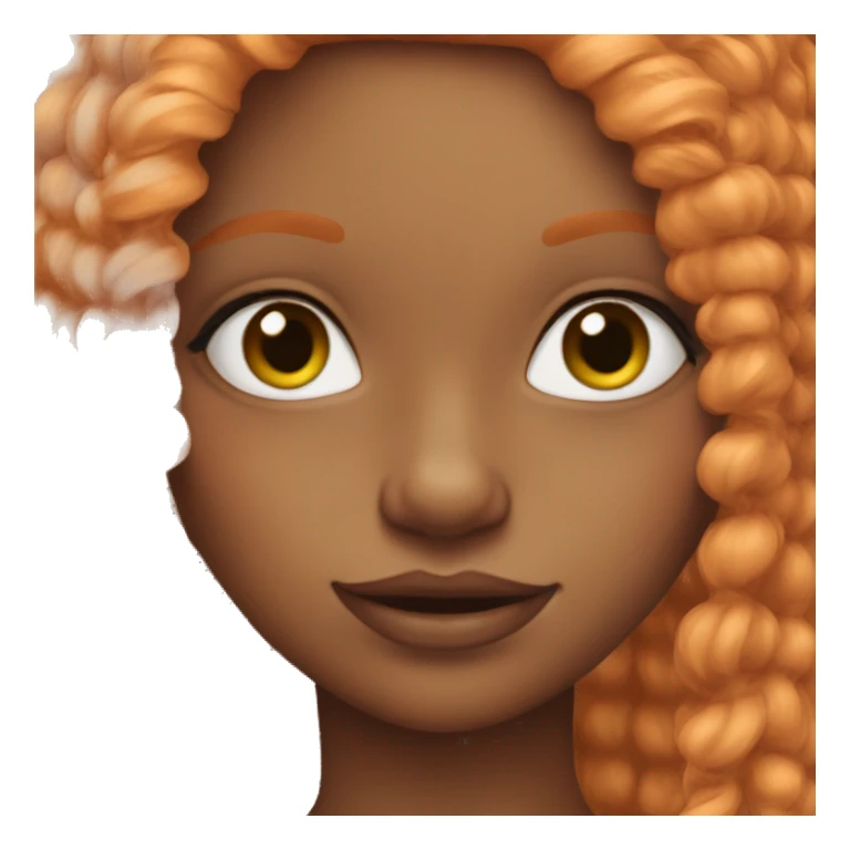 ginger girl with frekles and fake eyelashes sticker