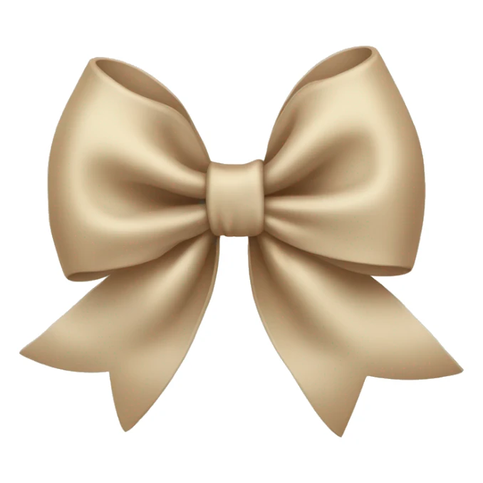 Beige bow sticker