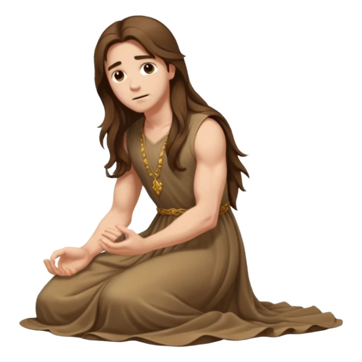 Submissive man on knees wearing female clothes sticker