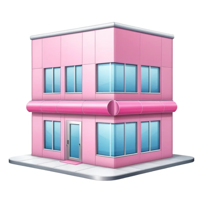 partly pink stylish beauty salon building sticker