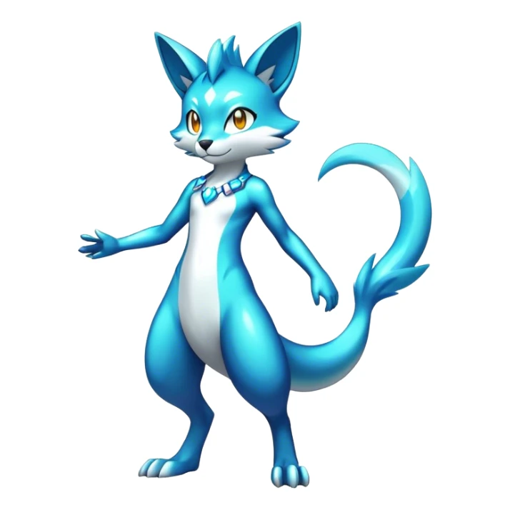 Shiny Cool Anthro Sona Fakemon Full Body sticker