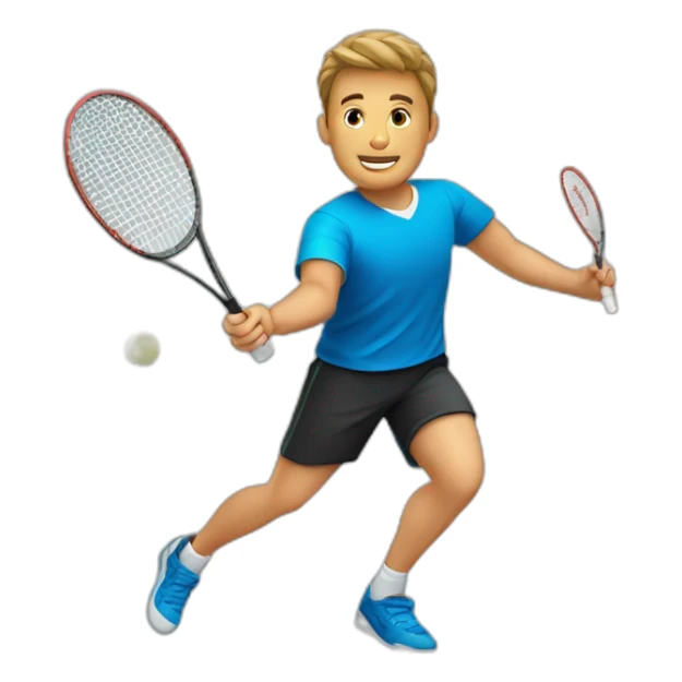 Jenue homme jouant du badminton sticker