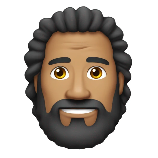 Dwayne the rock Johnson wit huge bushy beard sticker