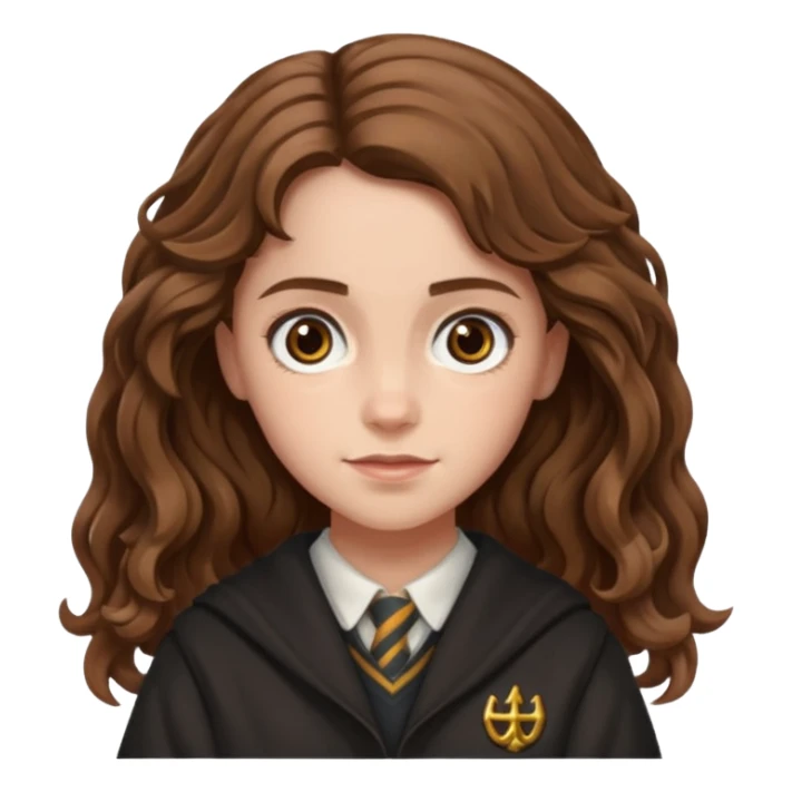Hermione Granger with wavy hair sticker