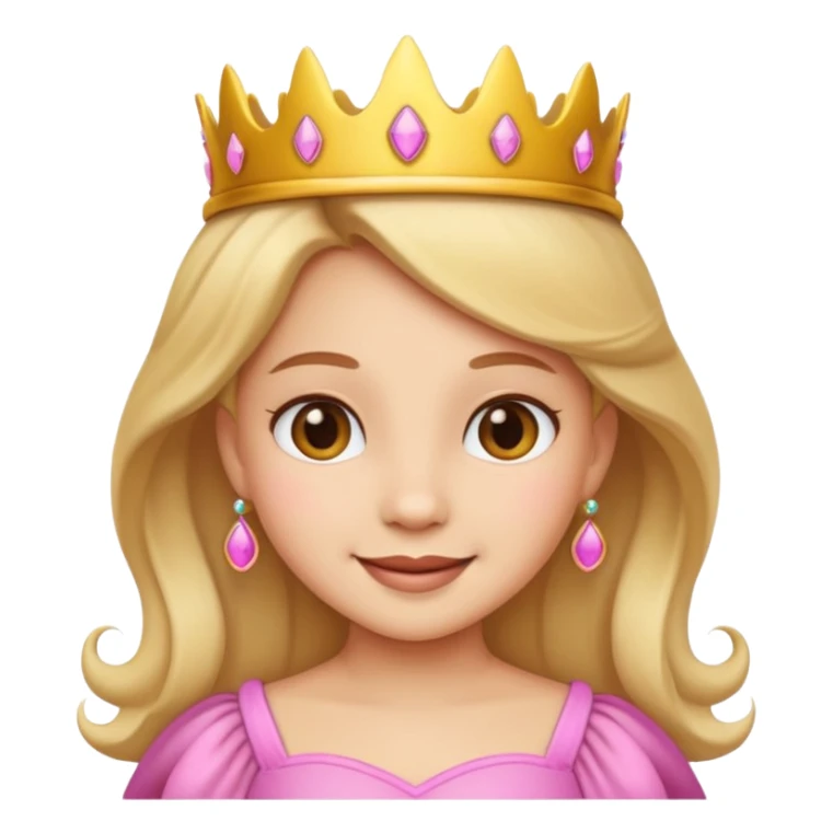 Generate a cute princess girl emoji sticker