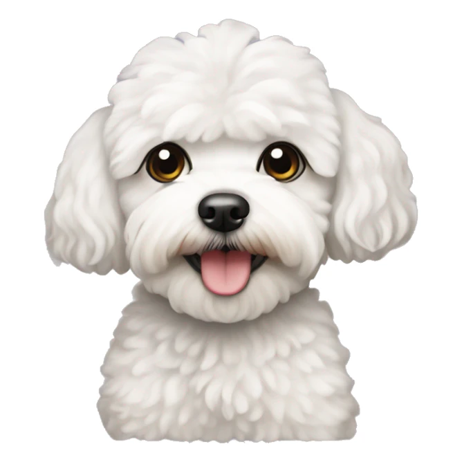 white maltipoo sticker