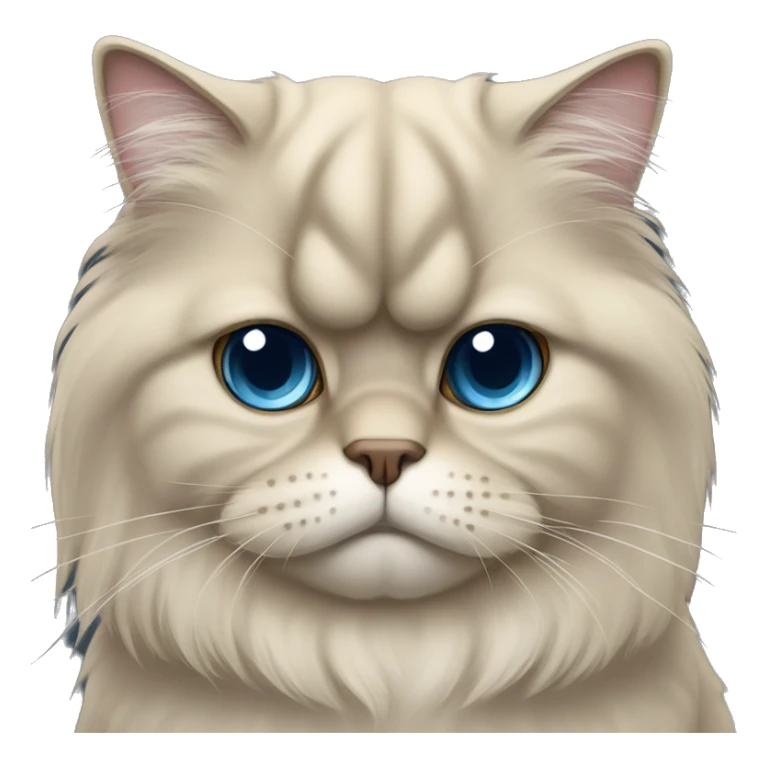 A British longhair cat being sad sticker