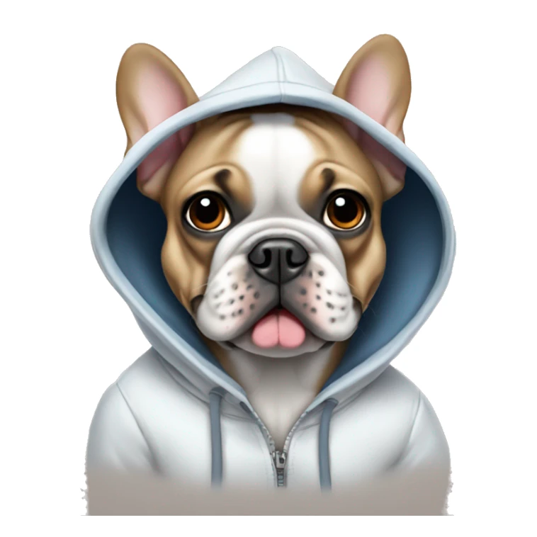 french bulldog with a hoodie sticker