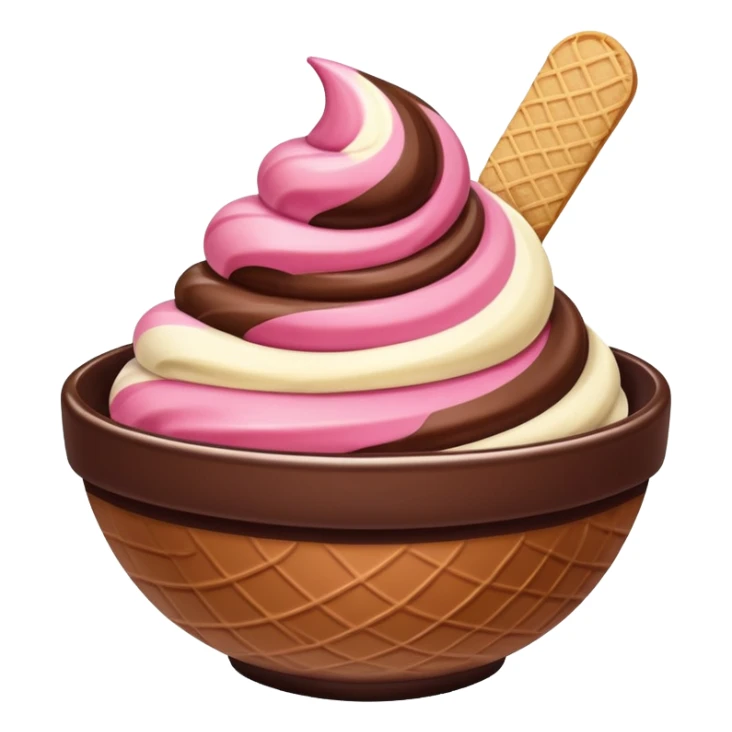 Neapolitan ice creaM in a bowl sticker