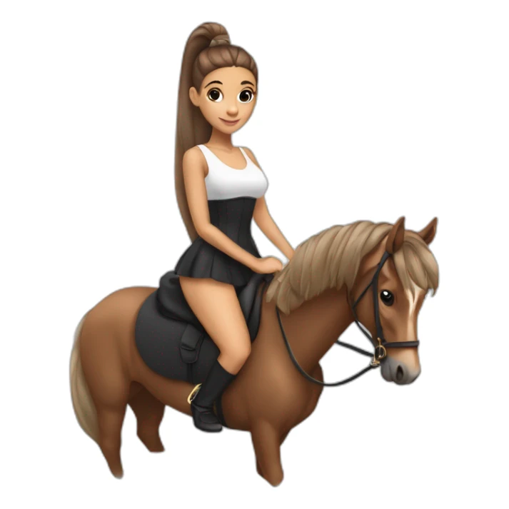 ariana grande avec une longue que de cheval sticker