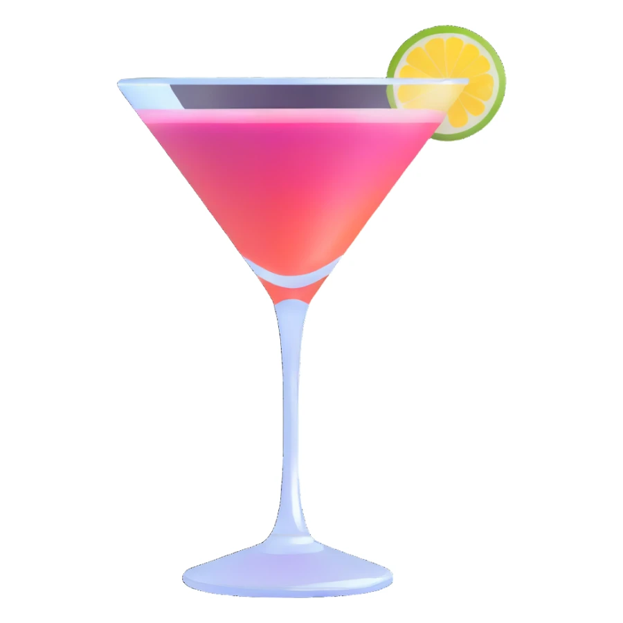 cosmopolitan cocktail in a martini glass sticker