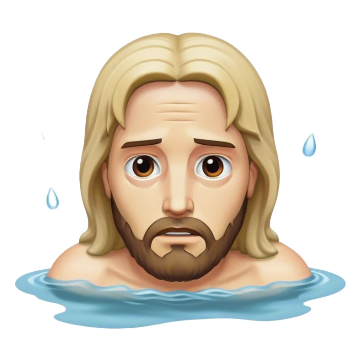 Jesus drowning Donald Trump  sticker