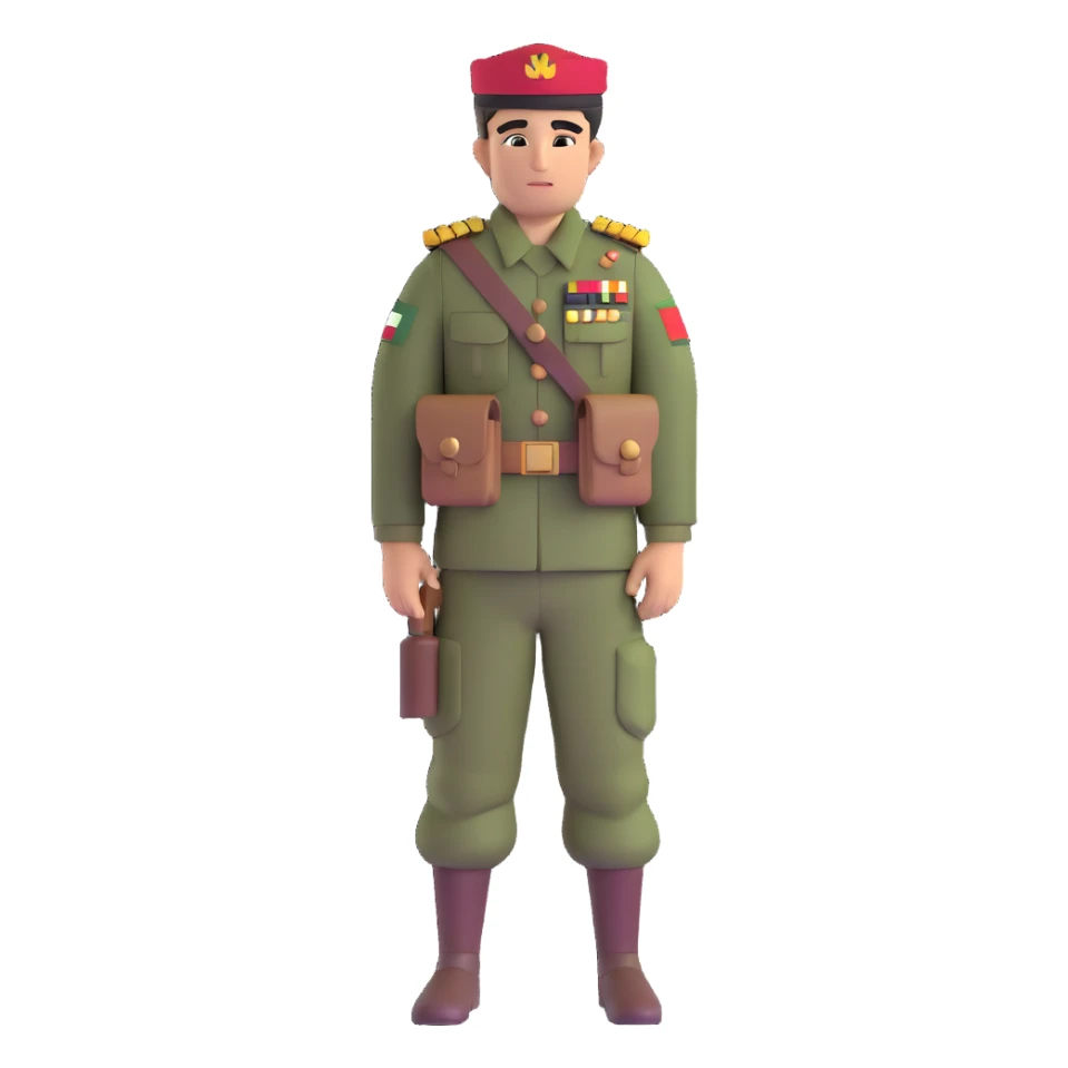 Kurdish Peshmerga fighter with traditional clothing sticker