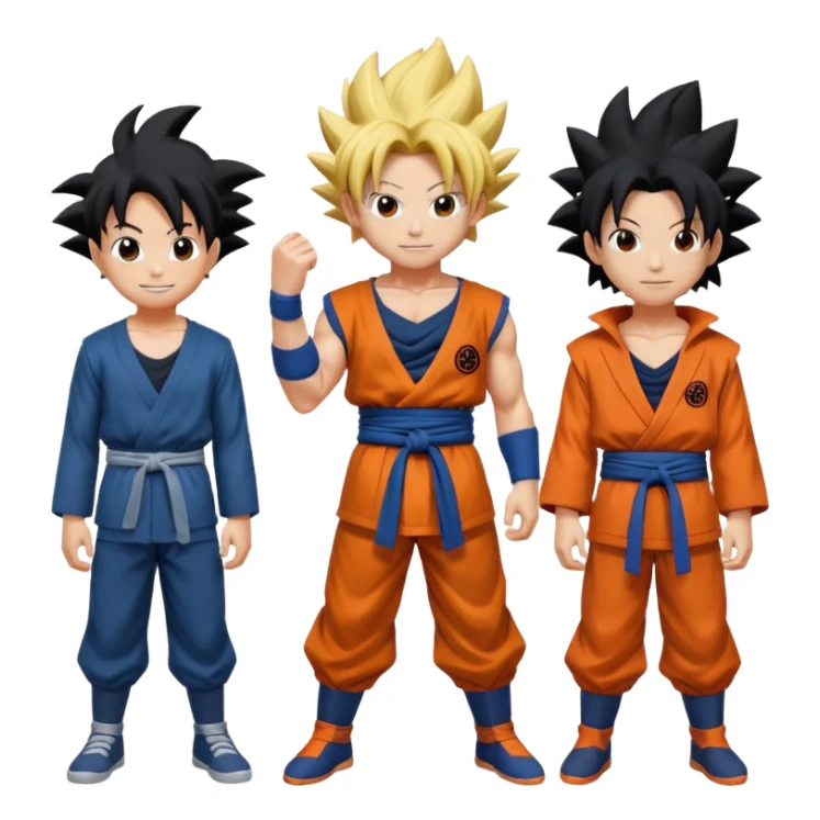 Goku, Gojo, Madara, Ichigo together imoji sticker