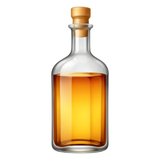 bottle of glass with alcohol sticker