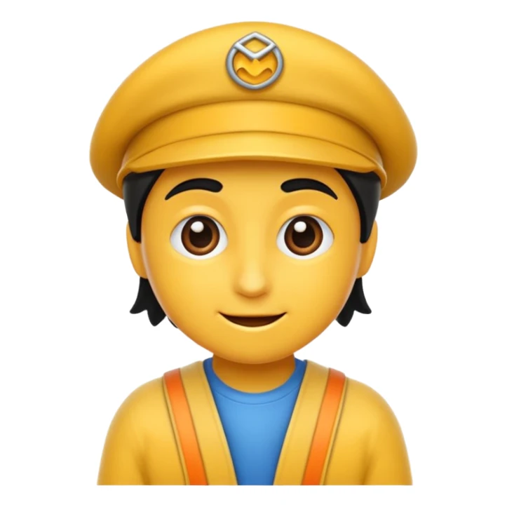 Kafasına şapka olan ve göz kırpan emoji sticker