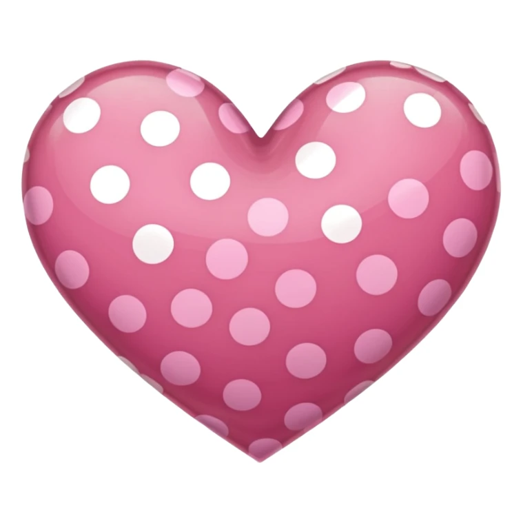 brown pink polka dot heart  sticker