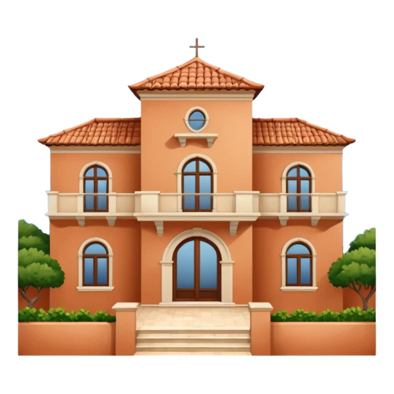 Mediterranean villa with terracotta roof sticker