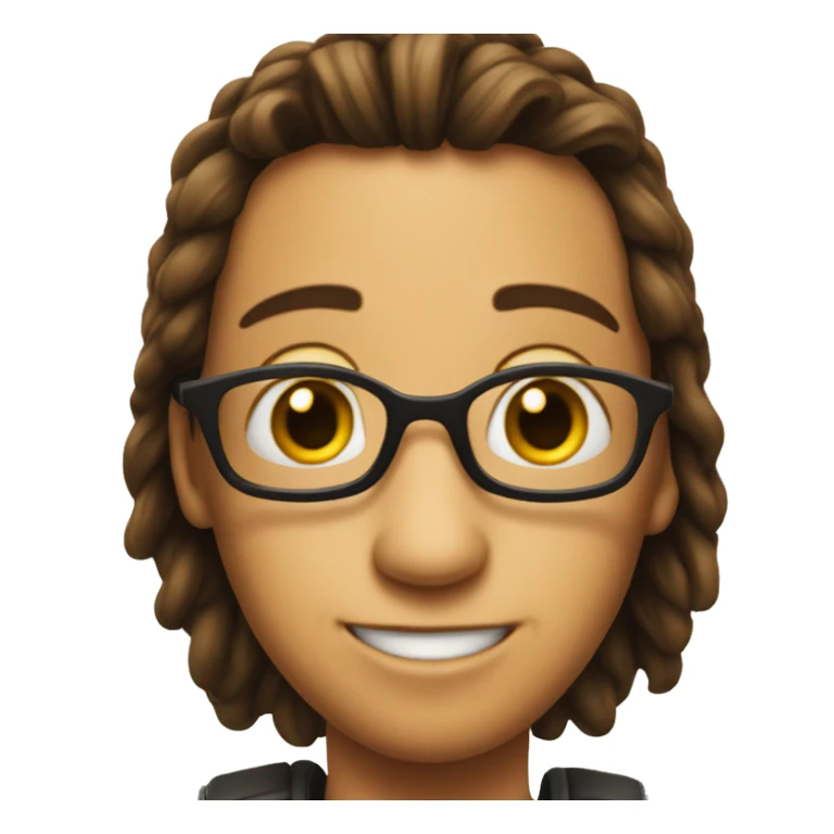 An emoji in a movie poster sticker