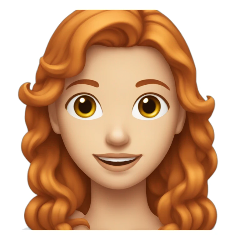 jeune femme rousse souriante sticker